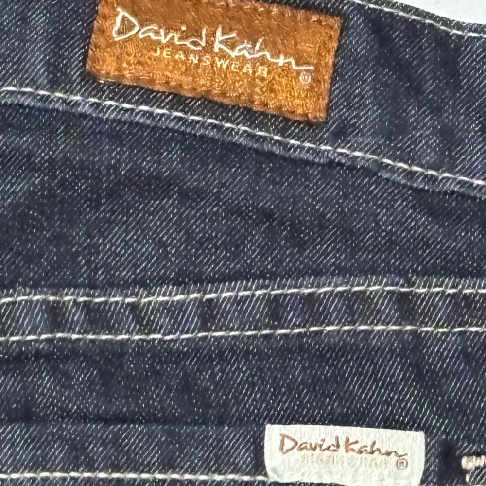 David Kahn Dark Wash Denim Jeans, Wide Leg, Women’s  30 - Picture 4 of 8